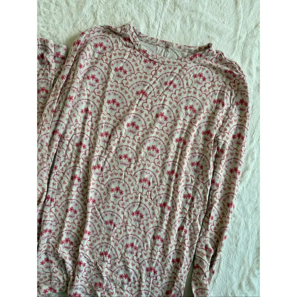 Posh Peanut Pink Floral Pajamas Size 10/12